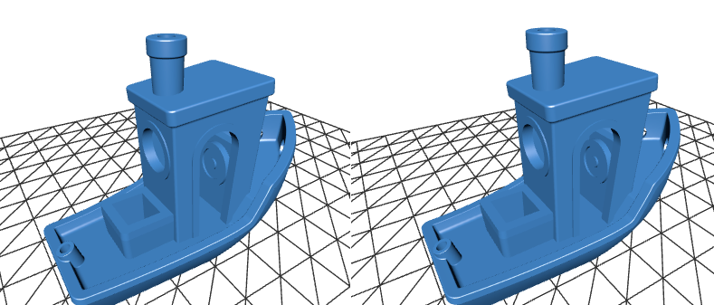 Two benchy models side by side